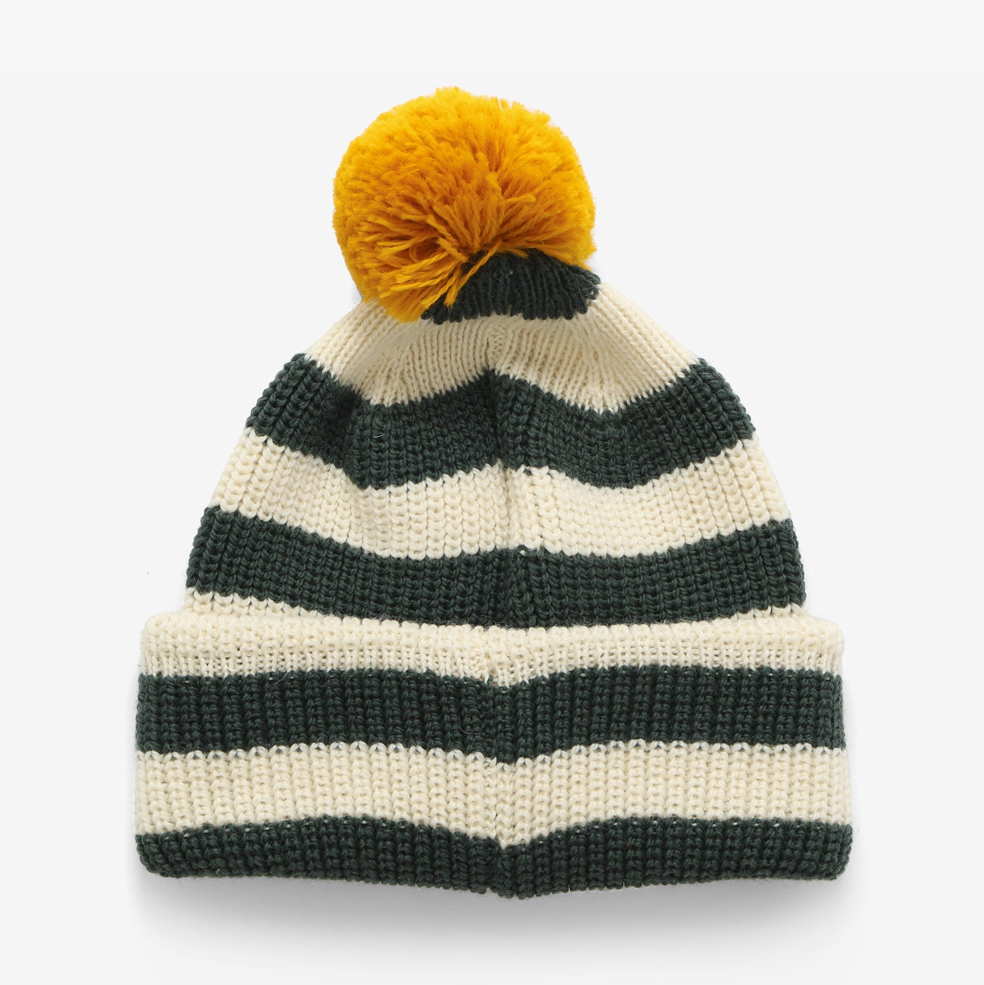Stripe Service Watch Cap with Pom (Merino)