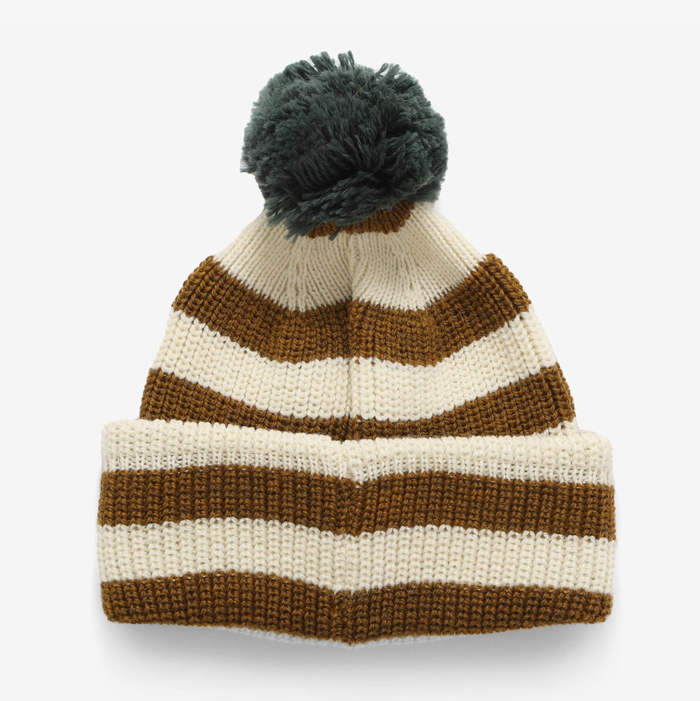 Stripe Service Watch Cap with Pom (Merino)